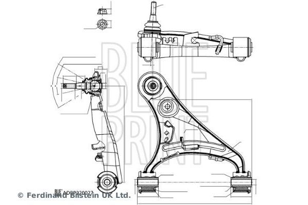 Salıncak Ön Üst Sol Land Rover Discovery 4 (06.2009->)  BLUE PRINT ADBP860192