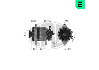 Alternatör  ERA 210250A  K05418300C 0K05418300C 0K054-18300C K74018300 0K740-18300 K74018300B 0K740-18300B 373002W000 37300-2W000 373002W001 37300-2W001 OK05418300C OK054-18300C