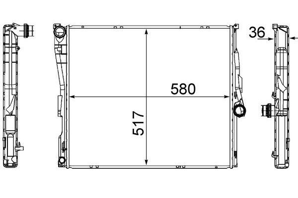 Su Radyatörü  BMW X3 Serisi (E83)(09.2003->)  MAHLE CR 1393 000S