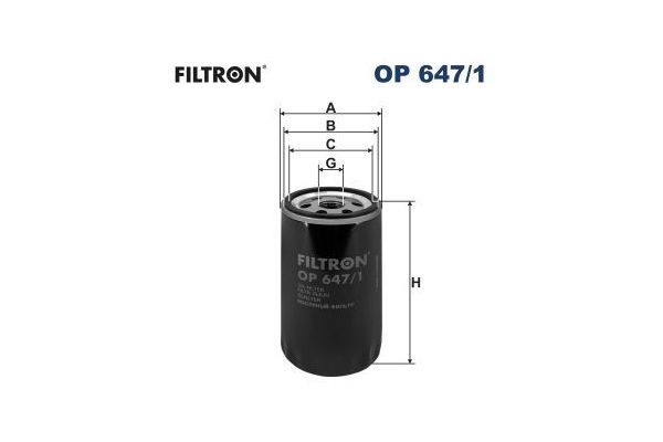 Yağ Filtresi  FILTRON OP 647/1