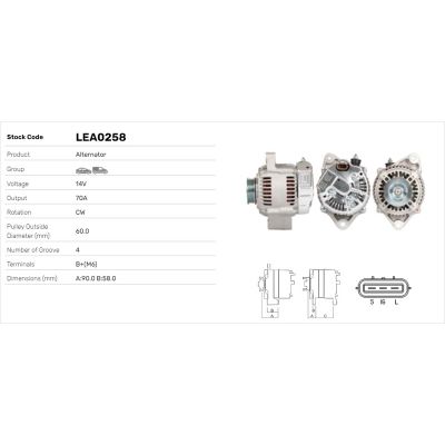 Alternatör  LUCAS ELEKTRIK LEA0258