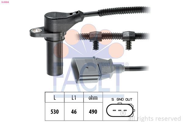 Krank Sensörü  Volkswagen Sharan (7M6/7M9)(04.2000->2010)  FACET 9.0504
