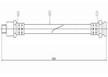 Fren Hortumu Ön Sağ veya Sol CAVO C800 076A  7700547538 7701348758 7701454063 84140090