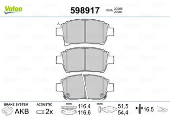 Fren Disk Balata Ön VALEO 598917  44650W050 44650W080 446513020 04465-0W050 04465-0W080 446512580 04465-12580 446512581 04465-12581 446512590 04465-12590 446512591 04465-12591 446512592 04465-12592 04465-13020 446513050 04465-13050 446552021 04465-52021 446552022 04465-52022 446552100 04465-52100 0446512590 0446512591 0446512592 44650D020 04465-0D020