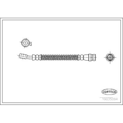 Fren Hortumu Ön Sağ veya Sol Hyundai Atos (EM)(2004->)  CORTECO 19035094