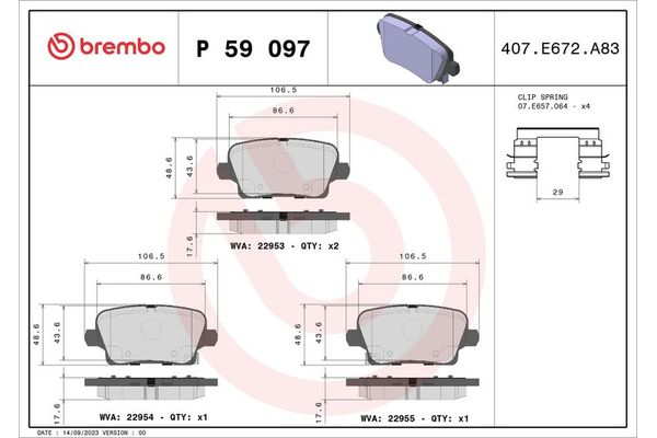 Fren Disk Balata Arka Opel Insignia B Grand Sport (2017->)  OPEL ORJINAL 13517693