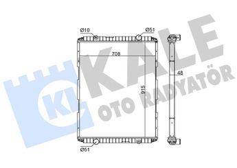 Su Radyatörü  KALE 350750  164000T371 5010230485 50 10 230 485 5010230608 50 10 230 608