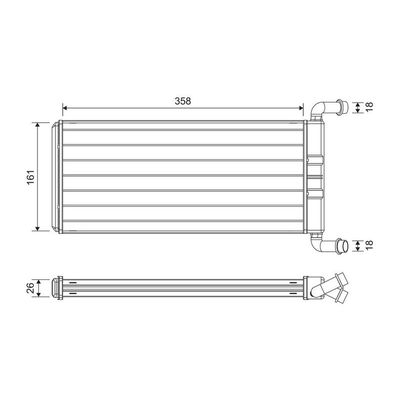 Kalorifer Radyatörü  Mercedes Vito Kombi 4x4 (639)(06.2003->)  VALEO 811643