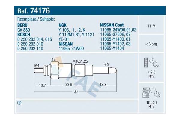 Isıtma Bujisi  ET1 ET067114