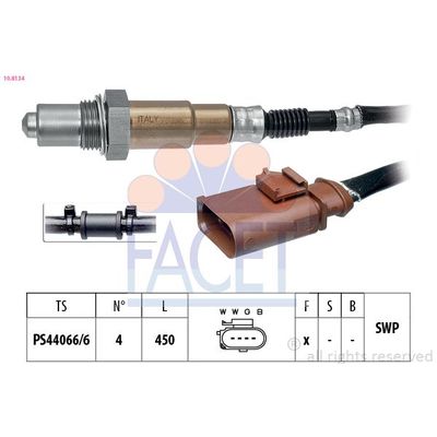 Oksijen (Lambda) Sensörü  Audi A8 (4HC/4HL)(11.2013->)  FACET 10.8134