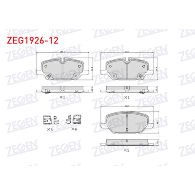 Fren Disk Balata Ön ZEGEN ZEG1926-12