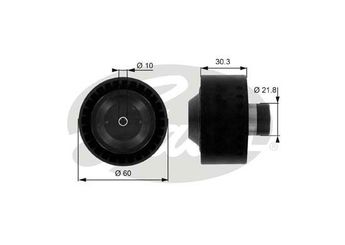 Vantilatör Kayış Gergi Rulmanı  GATES T36034  1613838080 575187 96410041 9641004180 1142000 1152359 1222856 1624447 2S6119A216BC 2S6119A216BA 2S6119A216BB 2S6119A216CA Y60215940 Y60215940A 4917073J00 13570YV010 30637505 30758108