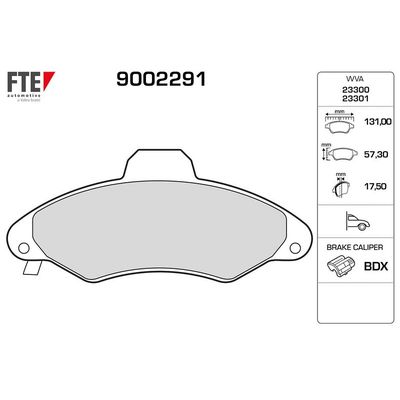 Fren Disk Balata Ön Ford Escort Express (1995->)  FTE 9002291