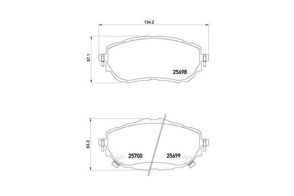 Fren Disk Balata Ön Toyota Corolla (E18)(06.2013->)  MAHER 00015B