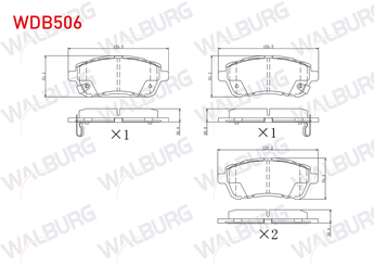 Fren Disk Balata Ön WALBURG WDB506  