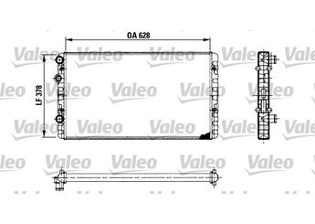 Su Radyatörü  VALEO 730955  C1B18005AA C1B1 8005 AA 1H0121253BE 1H0121253BJ 1H0121253L 6N0121253AC 6N0121253AH