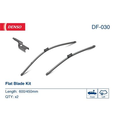 Silecek Süpürgesi Ön  600/450 mm - 24/18 inç Peugeot 308 (07.2013->)  DENSO DF-030