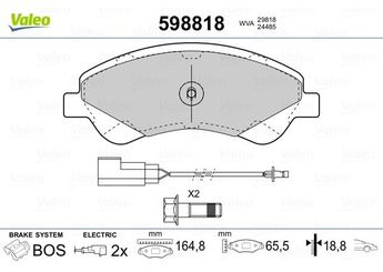 Fren Disk Balata Ön VALEO 598818  1371403 1433954 1534428 1554523 1560023 1721086 1824347 6C112K021BB 6C11-2K021-BB 6C112K021BC 6C11-2K021-BC 6C112K021BD 6C11-2K021-BD 6C112K021BE 6C11-2K021-BE 9C112K021BA 9C11-2K021-BA ME6C1J2K021BA ME6C1J-2K021-BA ME6C1J2K021BB ME6C1J-2K021-BB