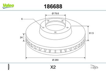 Fren Disk Ayna Ön Sağ ve Sol VALEO 186688  9160398 4500098 7700302128