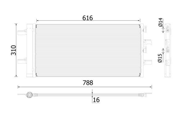 Klima Radyatörü  BMW 1 Serisi 5 Kapı (F40)(2019->)  MAHLE AC 891 000P