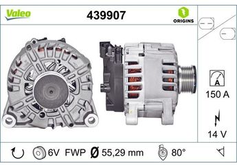 Alternatör  VALEO 439907  AG9T10300CA 6G9N10300XC 1376501 1387927 1678607 1791839 6G9N10300XA 6G9N-10300-XA 6G9N10300XB 6G9N-10300-XB 6G9N-10300-XC AG9T-10300-CA AG9T10300CB RE6G9N10300XC RE6G9N-10300-XC