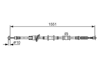 El Fren Teli Arka Sağ BOSCH 1 987 482 400  1987482400 MR475556