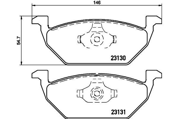 Fren Disk Balata Ön Volkswagen Golf IV (1J1)(10.1997->2004)  HELLA 8DB 355 008-591