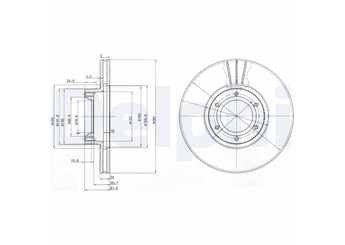 Fren Disk Ayna Ön Sağ ve Sol DELPHI BG3553  7700302128 4020600QAD 40206-00QAD 4500098 9160398 7700 302 128