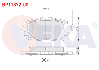 Fren Disk Balata Arka VEKA BP11872-00  
