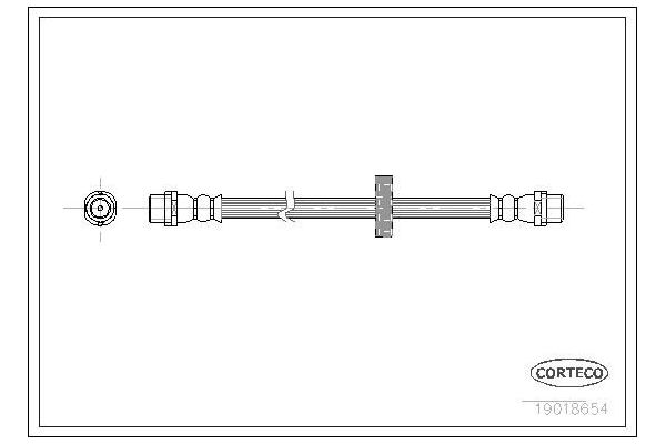 Fren Hortumu Ön Sağ veya Sol Volkswagen Golf II (191/193)(08.1983->1992)  OSSCA BRSFH15002