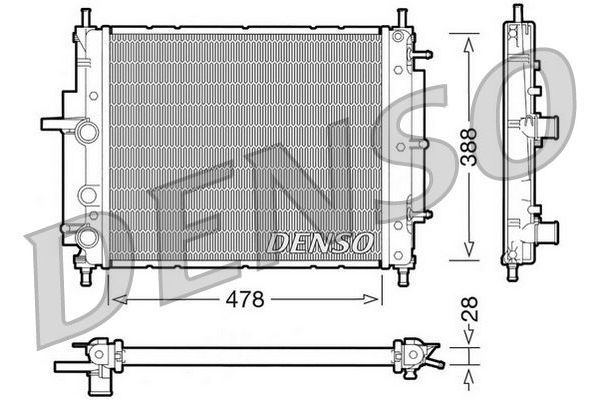 Su Radyatörü  DENSO DRM09032
