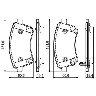 Fren Disk Balata Ön Kia Venga (YN)(2010->)  BOSCH 0 986 TB3 156