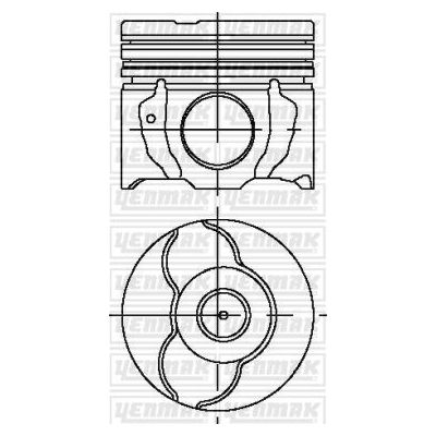 Piston (77.00MM-0.50)  YENMAK 36-04789-050
