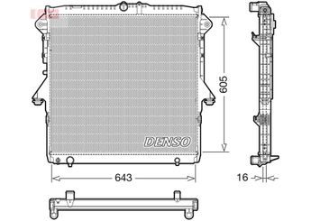Su Radyatörü  DENSO DRM10118  DRM10118 2036071 2117280 5246504 5279616 AB398005BC AB398005BF AB398005BG AB398005BH EB3G8005D2A UK0215200B UK0415200B