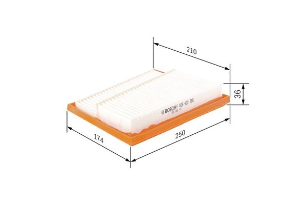 Hava Filtresi  Mercedes CLK Cabrio (BM 209)(02.2003->)  BOSCH F 026 400 388