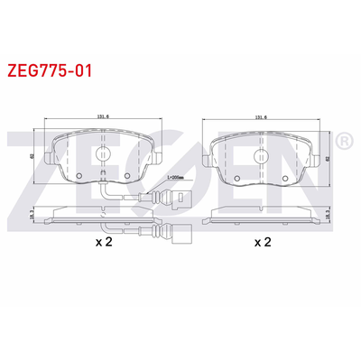 Fren Disk Balata Ön Skoda Fabia Combi (6Y5)(10.2000->)  ZEGEN ZEG775-01