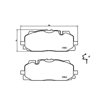 Fren Disk Balata Ön Audi RS 5 Coupe (F53)(04.2017->)  MAGNETI MARELLI 363700485165