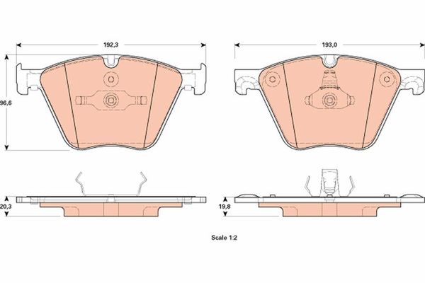 Fren Disk Balata Ön BMW 5 Serisi Gran Turismo (F07)(11.2009->)  TRW GDB1915