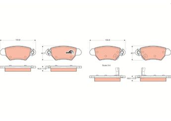 Fren Disk Balata Arka TRW GDB1352  9195147 9198598 1605105 1605037 9117717 9193251 9195641 9195642 1605025 1605039 1605040 1605961