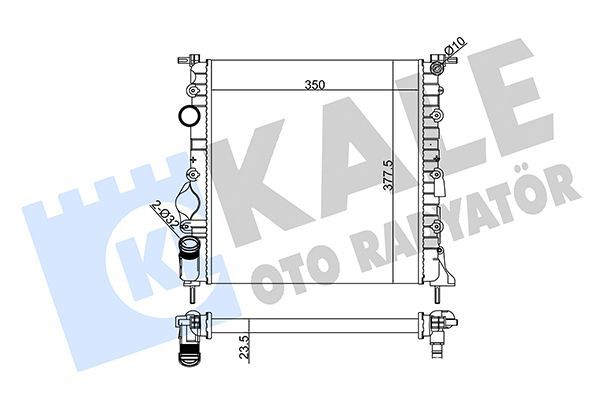 Su Radyatörü  Renault Clio II / (Makyajlı)(B/CB0)(06.2001->)  KALE 159500