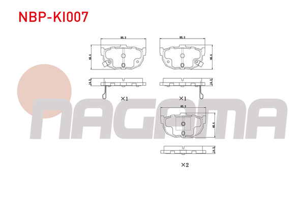 Fren Disk Balata Arka Hyundai Lantra S.Wagon (RD)(1999->)  NAGAMA NBP-KI007