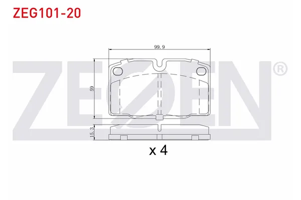Fren Disk Balata Ön Opel Vectra A (1988->)  ZEGEN ZEG101-20