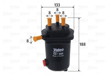Yakıt Filtresi  VALEO 587580  1640100QAB 16401-00QAB 7701062190 8200400416