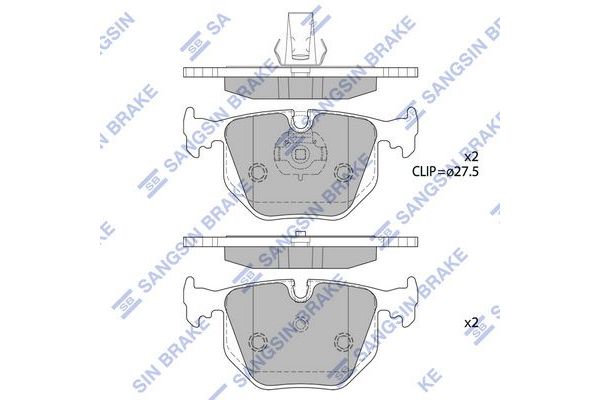 Fren Disk Balata Arka BMW M3 Serisi Coupe (E46)(2000->)  SANGSIN SP2168