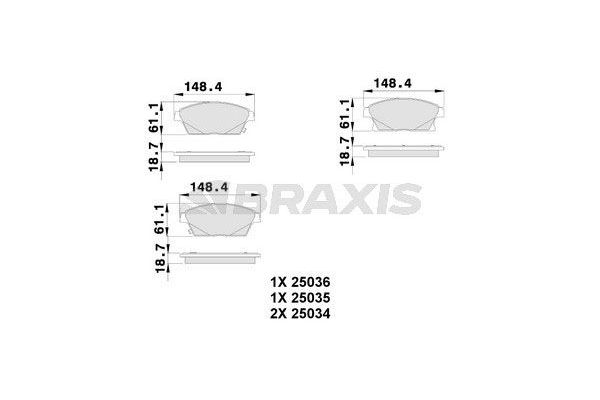 Fren Disk Balata Ön Opel Ampera (07.2011->)  BRAXIS AB0107