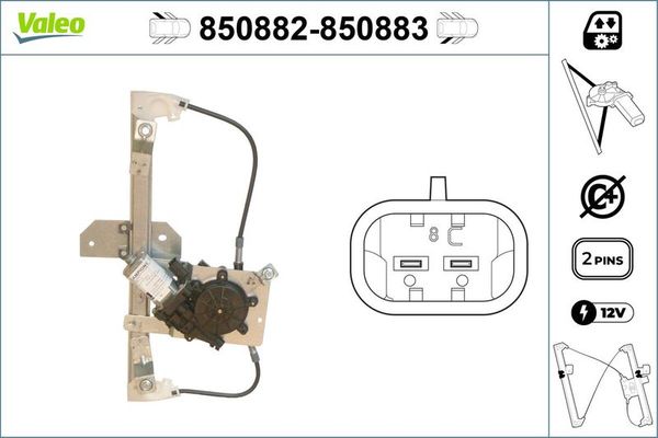 Cam Krikosu Arka Sol Dacia Duster I (03.2010->)  VALEO 850882