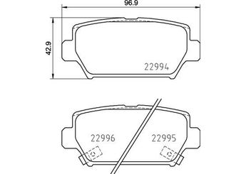 Fren Disk Balata Arka BREMBO P 54 062  4605B997 4605C012 4605C228