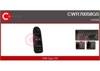 Cam Açma Düğmesi Ön Sol PSA ORJINAL 6490AZ  6490AZ 00006490AZ