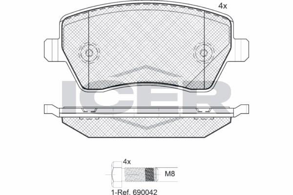 Fren Disk Balata Ön Lada Vesta SW Cross (2181)(2017->)  RENAULT ORJINAL 410604775R