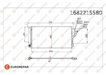 Klima Radyatörü  EUROREPAR 1682215580  1682215580 676062Y501 976062Y500 976062Y501